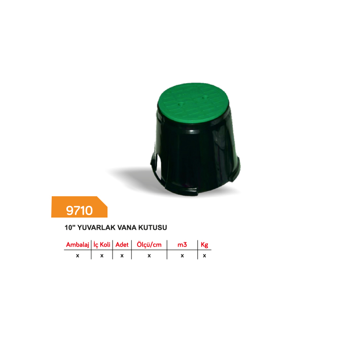 SAYIM 9710 10" YUVARLAK VANA KUTUSU